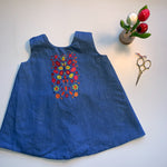 Light Denim Dress with Tie Back | Folk Garden