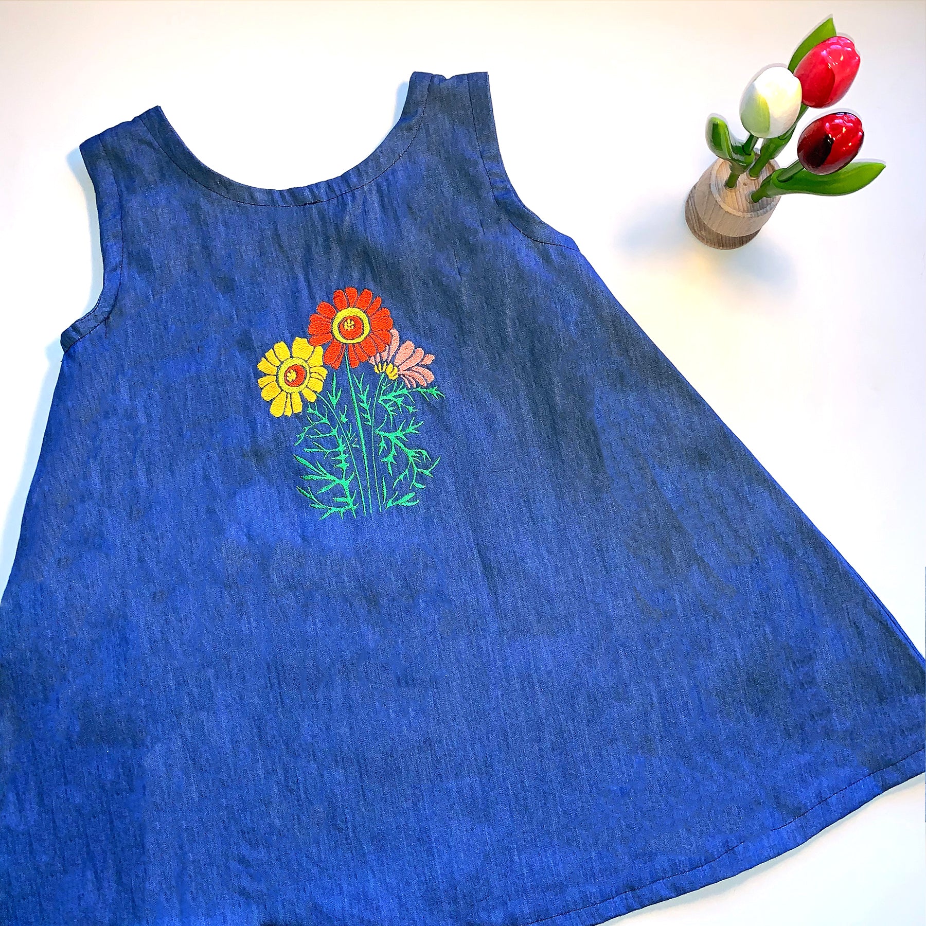 Denim Shift Dress | Classic Floral