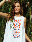 Embroidered Linen Dress