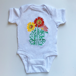 Flower Child Onesie | Red and Yellow Colorway
